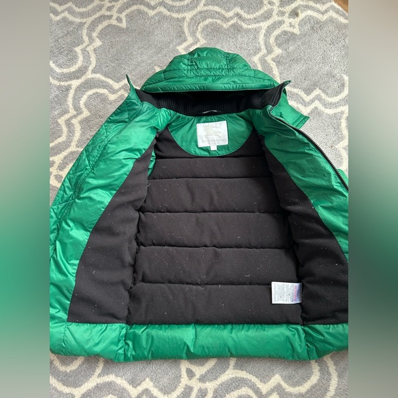 Burberry Kids Green Detachable Hood Down-filled Puffer Coat Size 6 - Picture 6 of 14